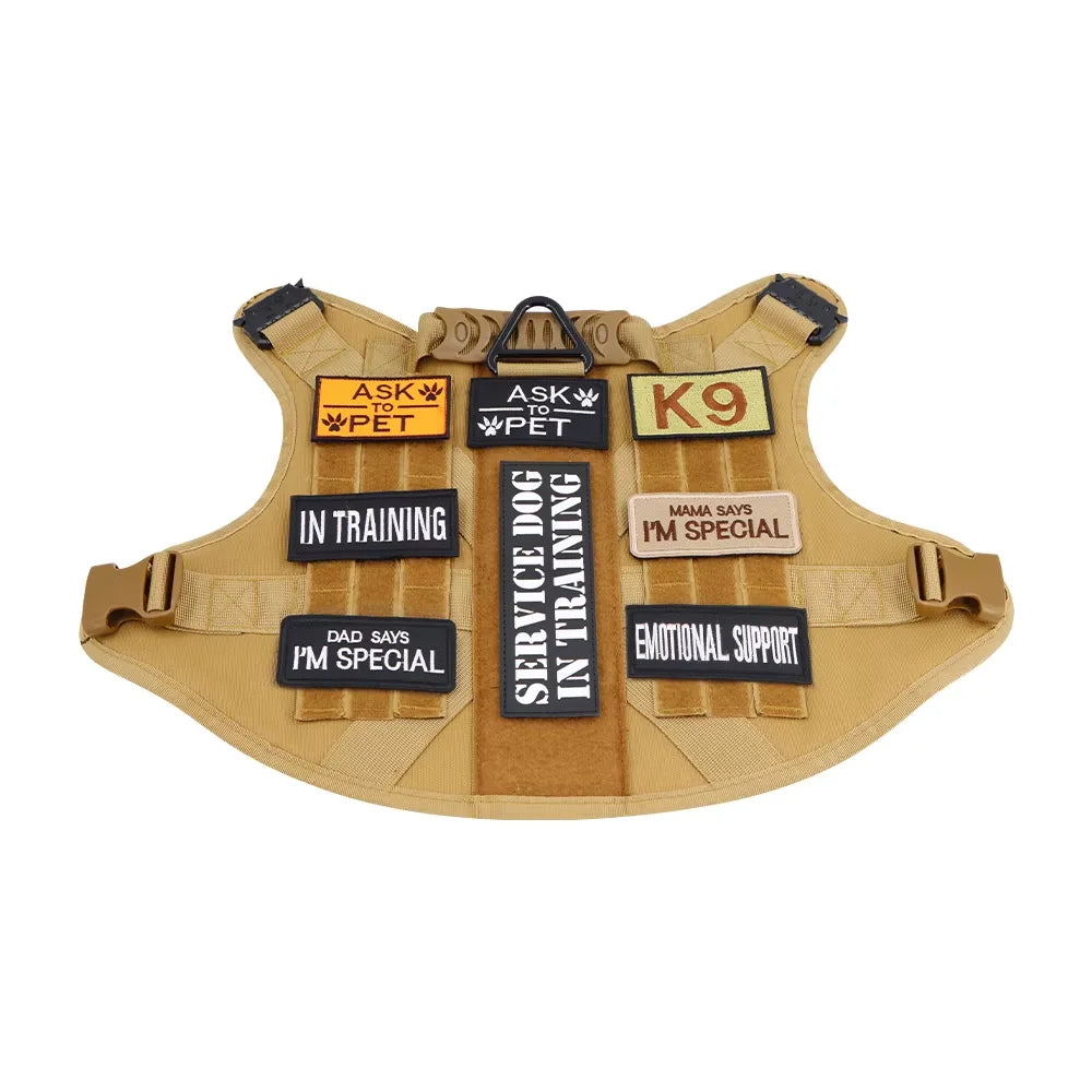 12 Pieces Tactical Patch Bundle for Dog Vest Harness.