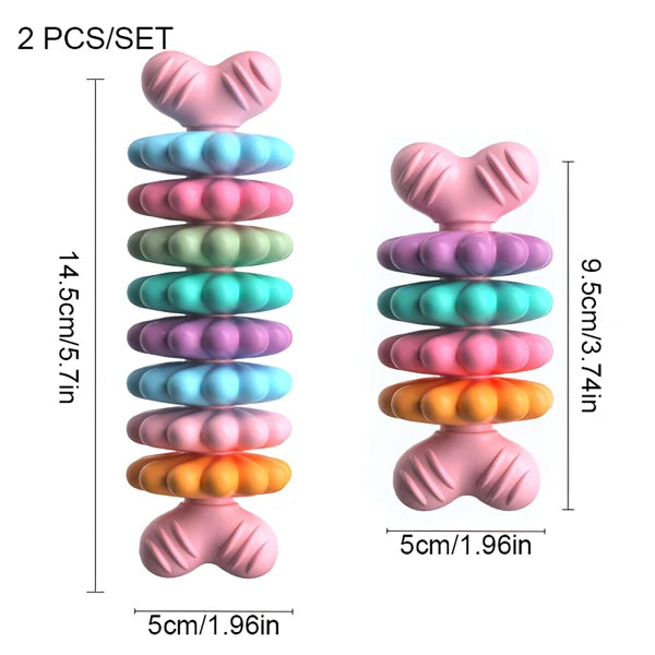 2 Pieces Pet Toy Dog and Cat Chew Bone, Durable and Teething-resistant Design.