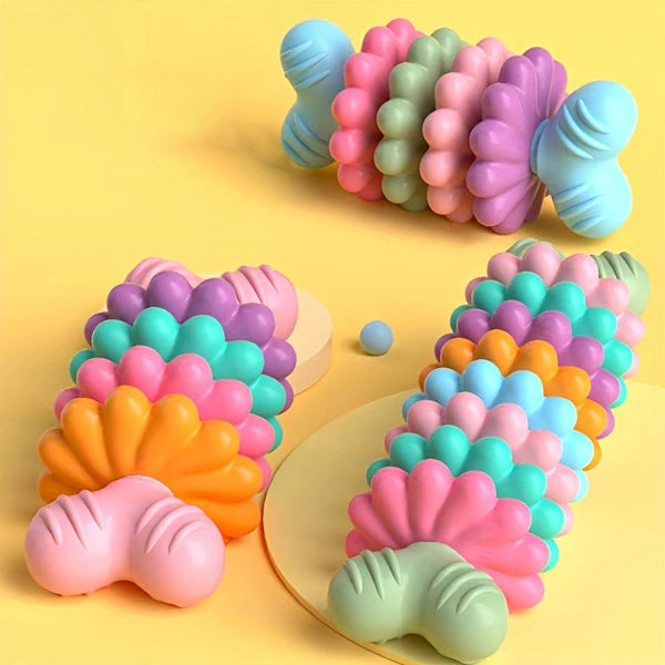 2 Pieces Pet Toy Dog and Cat Chew Bone, Durable and Teething-resistant Design.