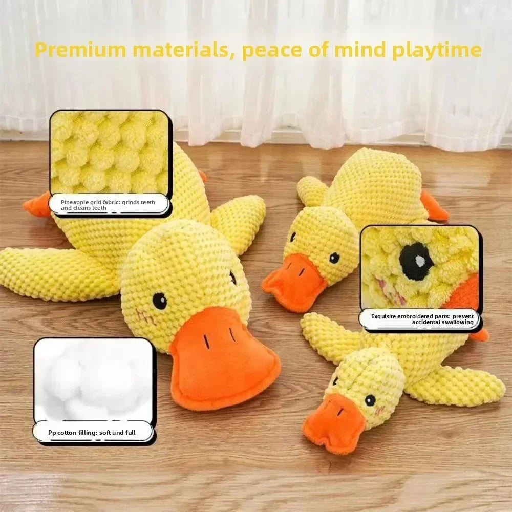 1/3 PCS Squeaky Duck for Dogs. Calming, Plush, Luxury, Sleep Aid and Durable Puppy Companion Pet.