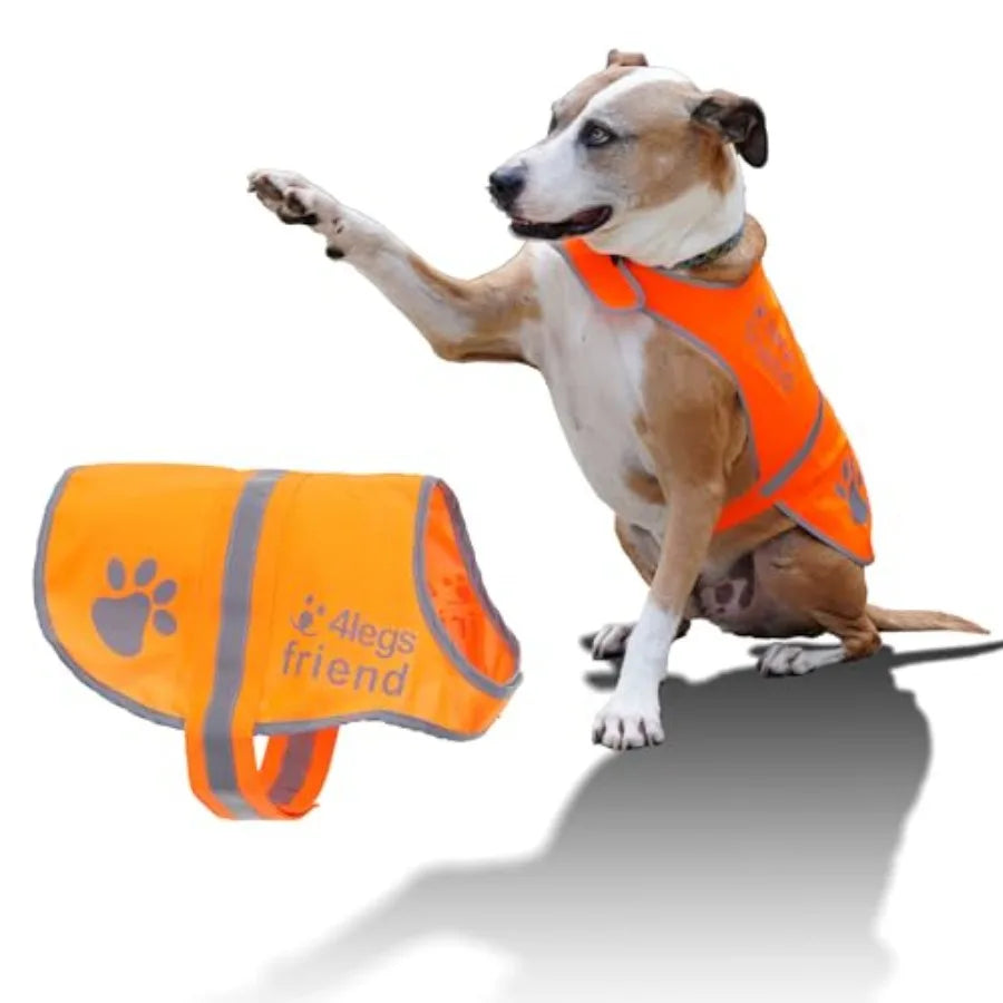 Reflective Blaze Orange Dog Vest with Hi-Visibility and Waterproof,