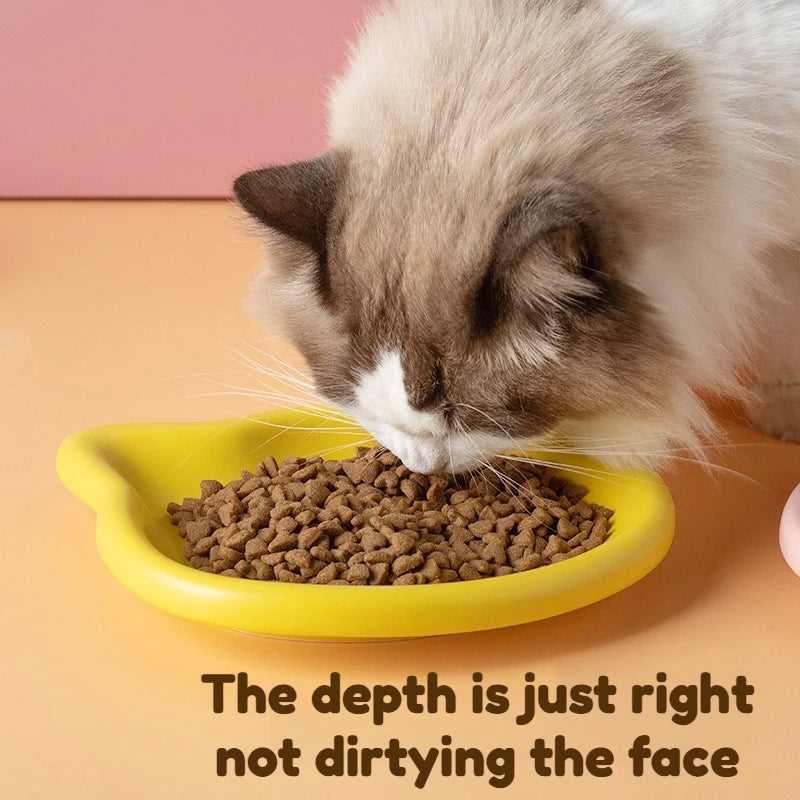 4-Color Pet Bowl Cat Food Dish. Home Use Pet Bowl.