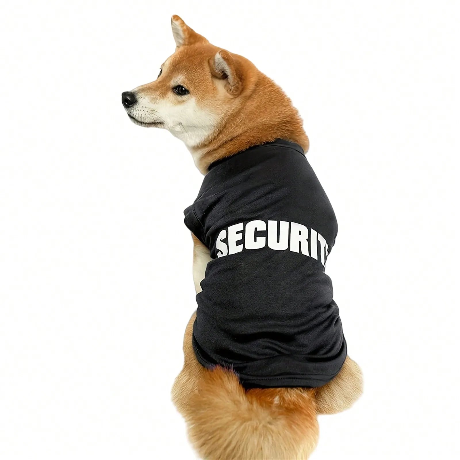 1 Piece of Dog and Cat clothes,  breathable, cute and sleeveless top states SECURITY.