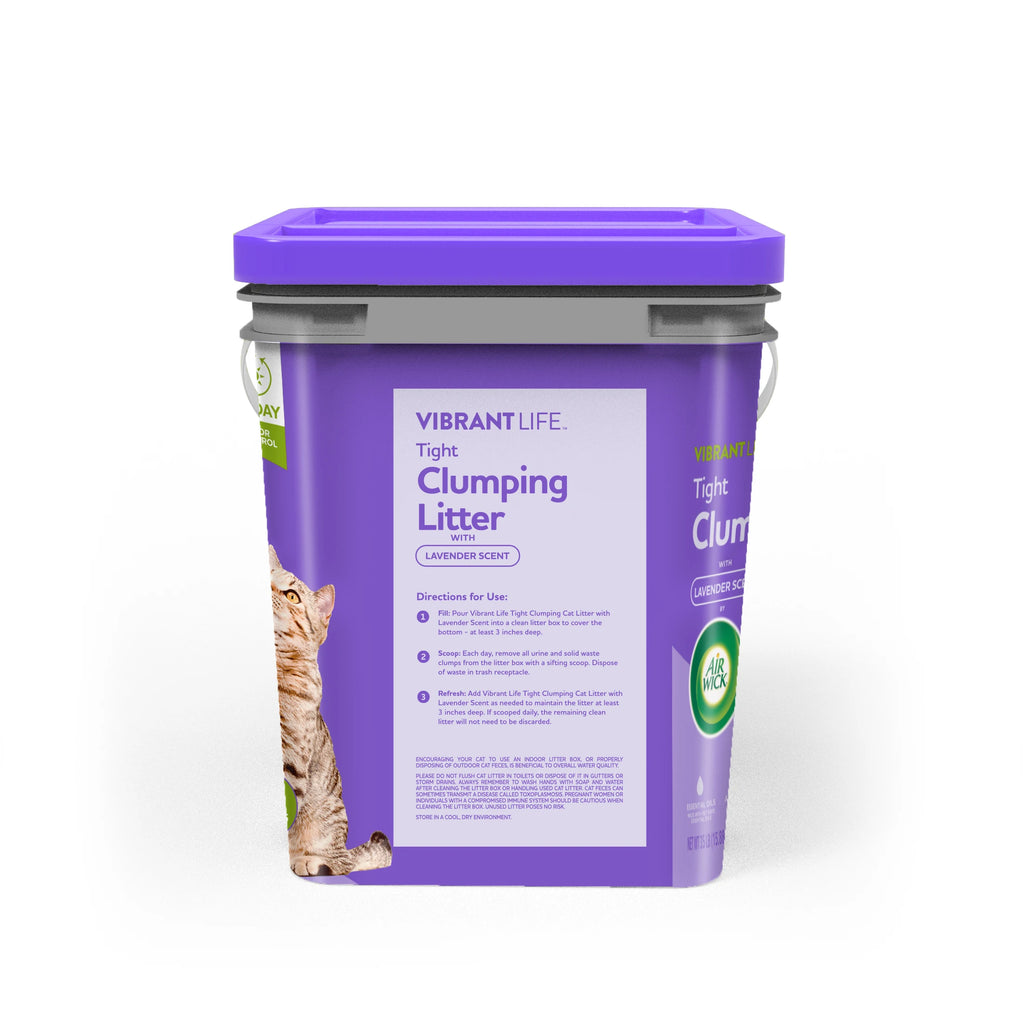 Clumping Cat Litter with Airwick Lavender Fragrance 35 lb. Pail.