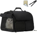 Cat Carrier, Soft-Sided Small Dog Carrier, Large Cat Travel Bag with 4 Mesh Windows, Under 15 lb.  Airline Approved Pet Carrier.