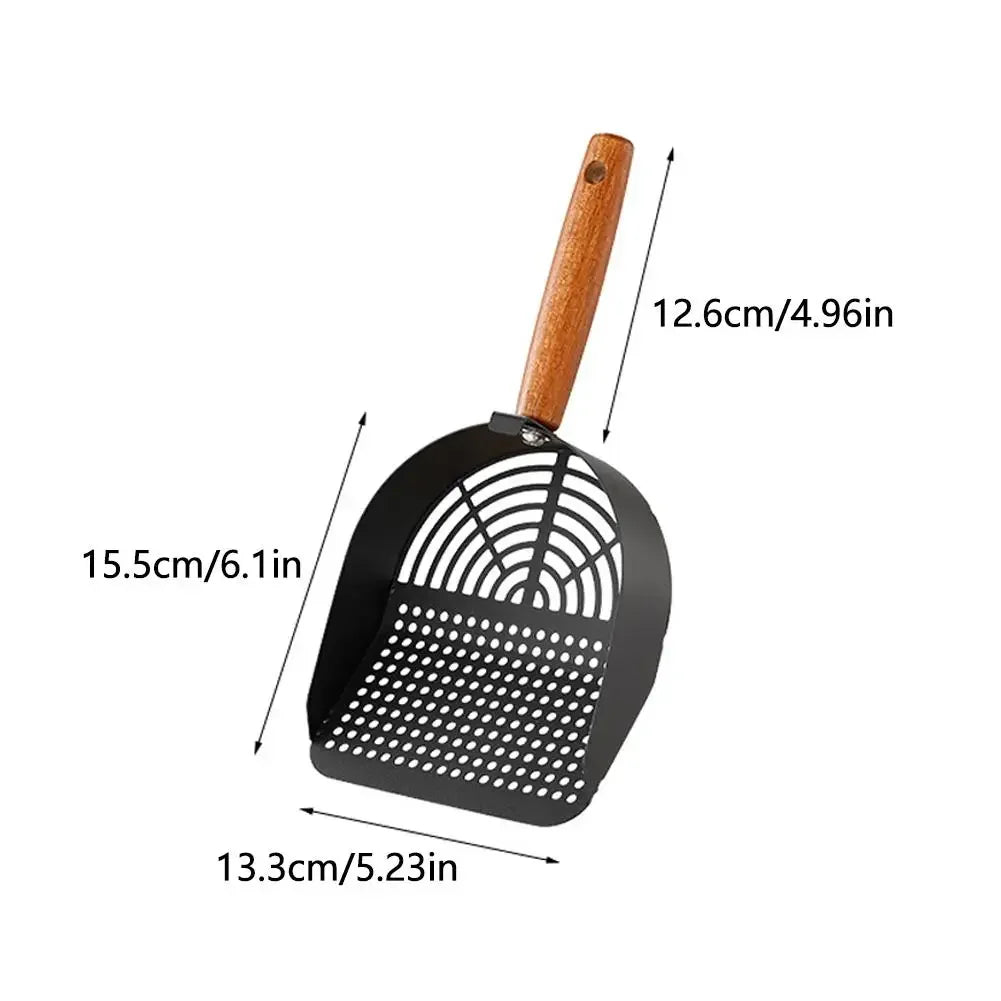 Steel Cat Litter Scoop,  Long Handle Shovel Cleaning Tool For Tofu and Litter in Litter Box.