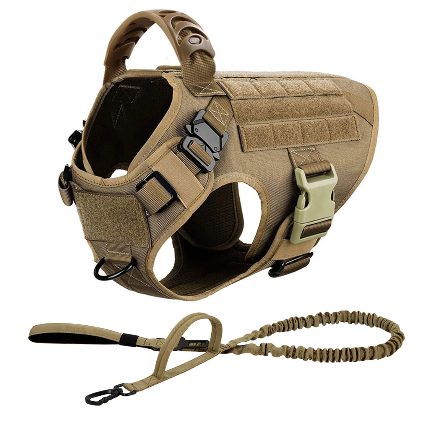 Tactical Dog Harness Leash Set for Large Dogs.