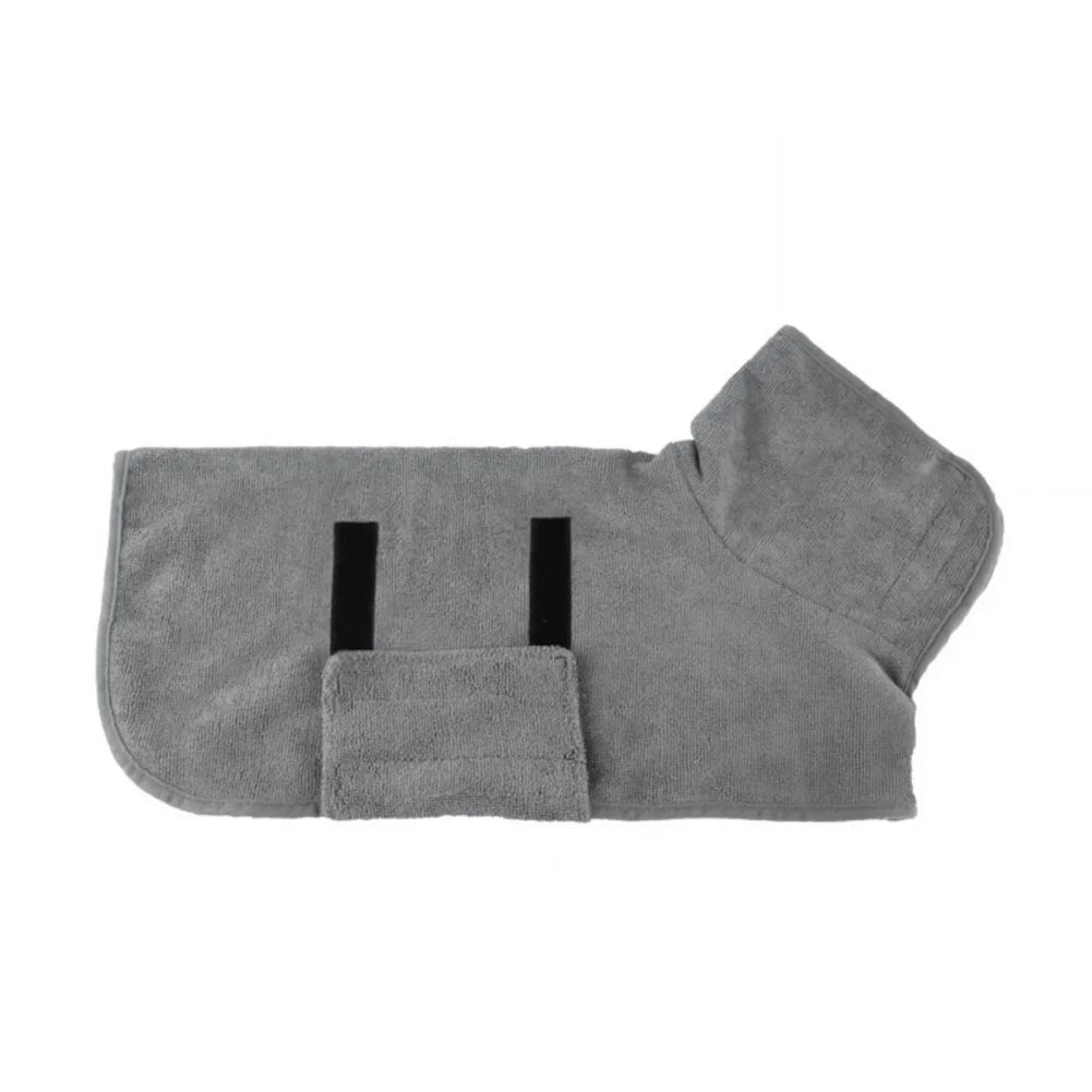 Dog Bathrobe,  Absorbent Soft Towel for Large, Medium, Small Dog. Robe has Quick Dry Adjustable Drying Coat.
