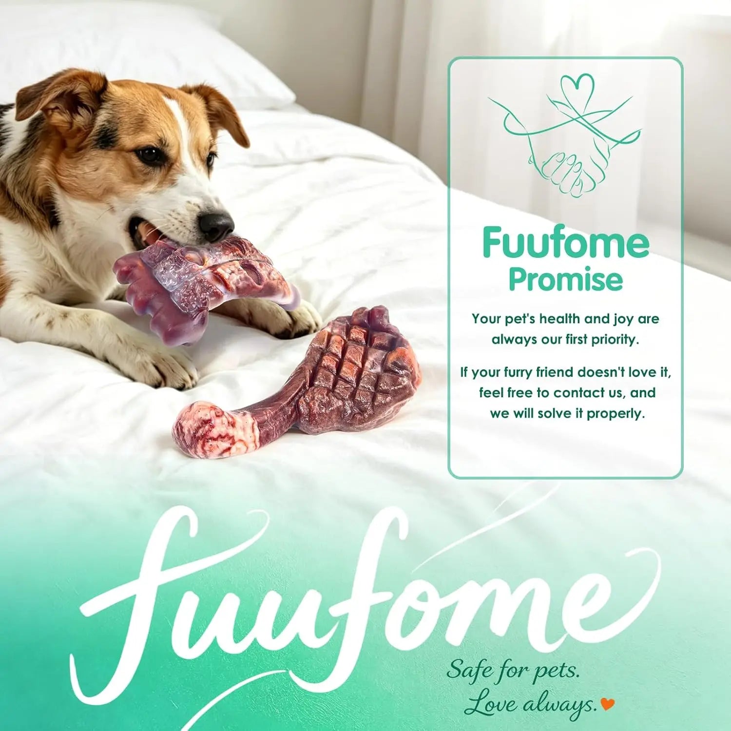 2 Pack Indestructible Dog Chew Toys for Aggressive Chewers - Tough Nylon Bones for Large Breeds