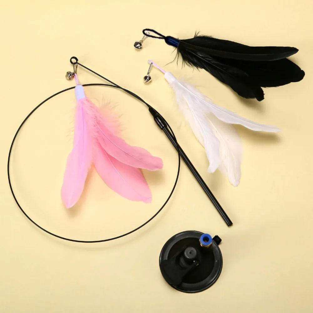 Strong Suction Cup Cat Interactive Wand Toy.