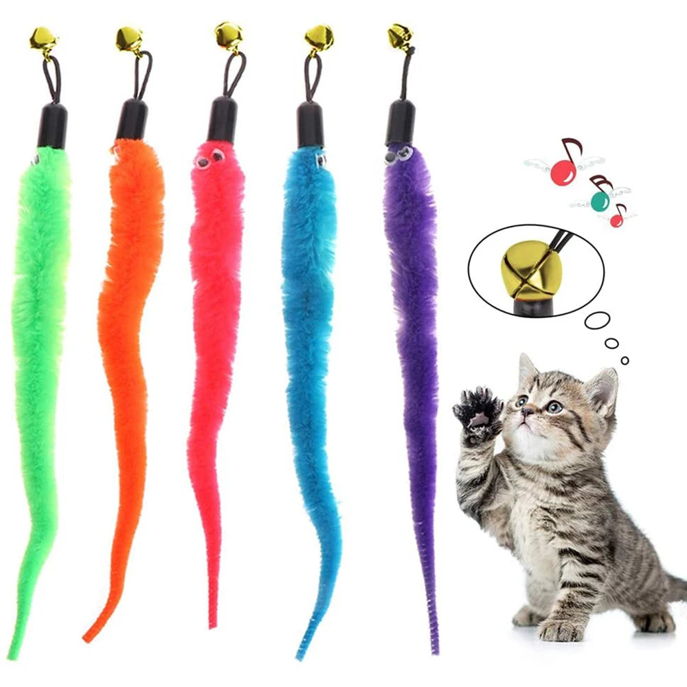 Replace Plush Cat Toy Worms, and Stick