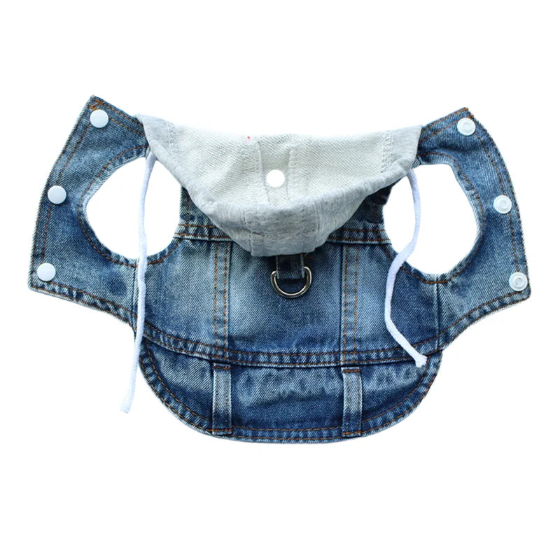 Jeans Hoodie for Small Dogs, Cats & Puppies. Sizes XS - XXL.