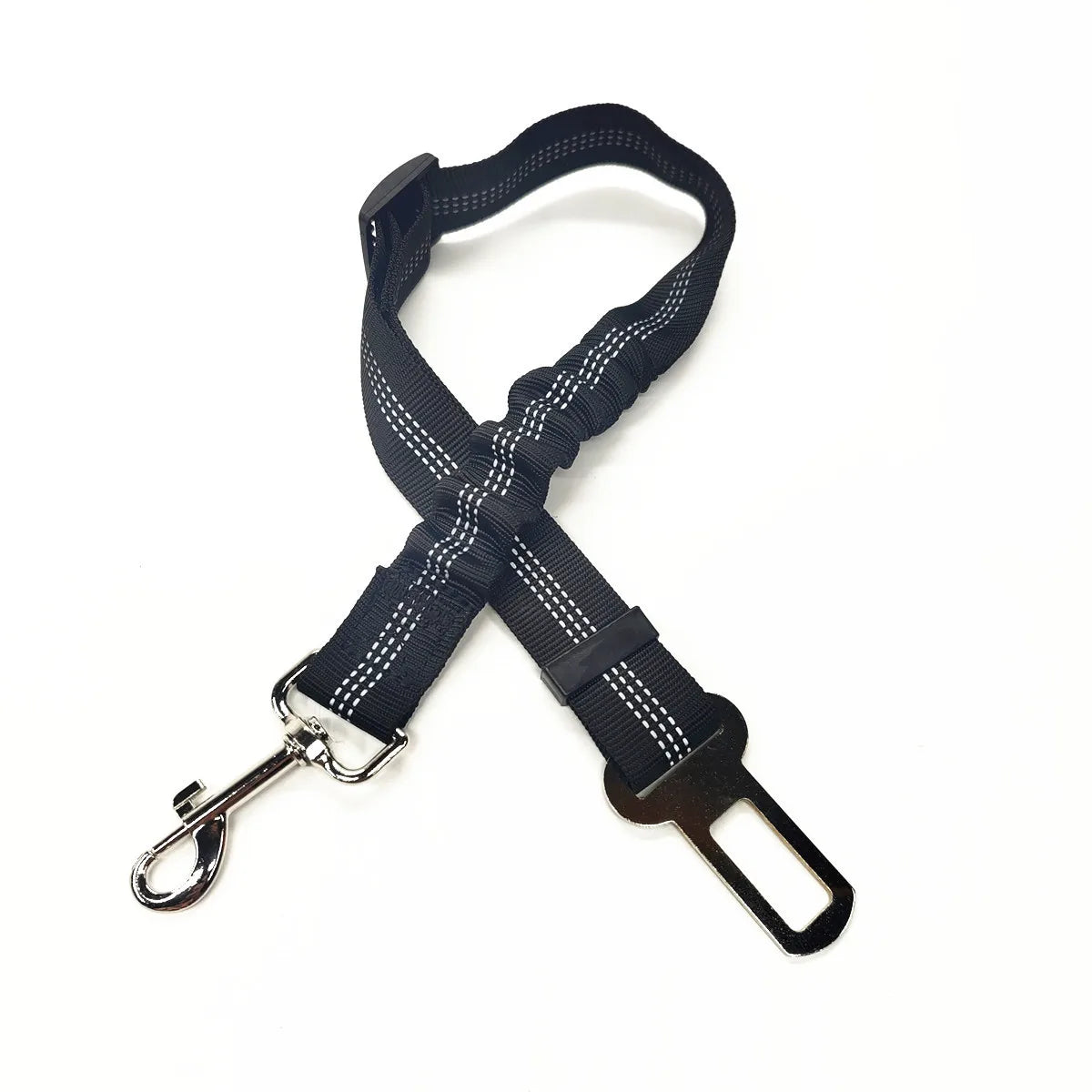 Adjustable Pet Car Seat Belt Leash for Dog Safety.  Has Nylon, Reflective, Cushioning, Elasticity Leash.